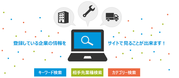 登録している企業の情報をサイトで見ることが出来ます！